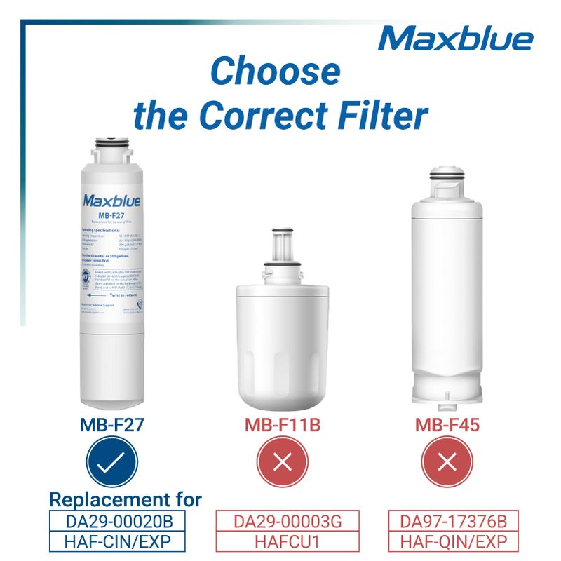 Maxblue DA29-00020B Replacement for DA29-00020B, HAF-CIN/EXP, HAF-CIN, RF28HMEDBSR/AA, RF28K9380SR, RF263BEAESR/AA, RF28JBEDBSG, RF4287HARS, RF28HFEDTSR, DA97-08006A Refrigerator Water Filter - Image 3